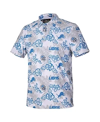 Reyn Spooner Men's White Detroit Lions Pua Performance Game Day Polo Shirt