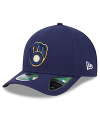 New Era Men's Navy Milwaukee Brewers 2025 Mlb Postseason Side Patch 9FORTY Adjustable Hat