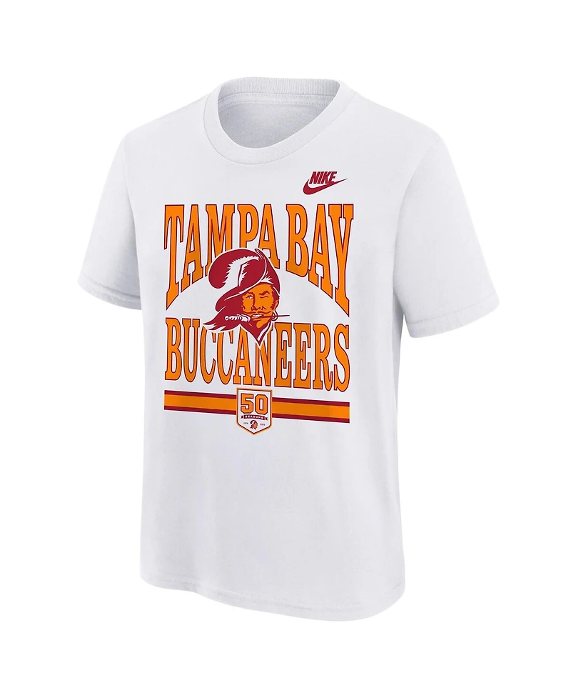 Outerstuff Preschool White Tampa Bay Buccaneers 50th Anniversary T-Shirt
