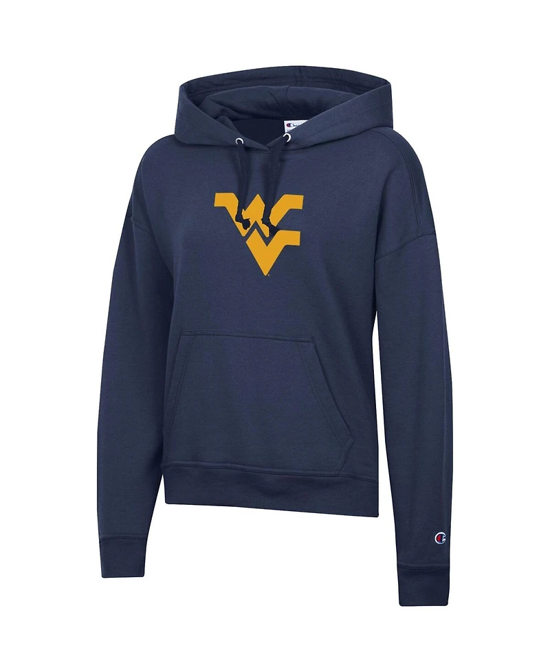 Champion Women's Navy West Virginia Mountaineers Powerblend Fleece Hoodie