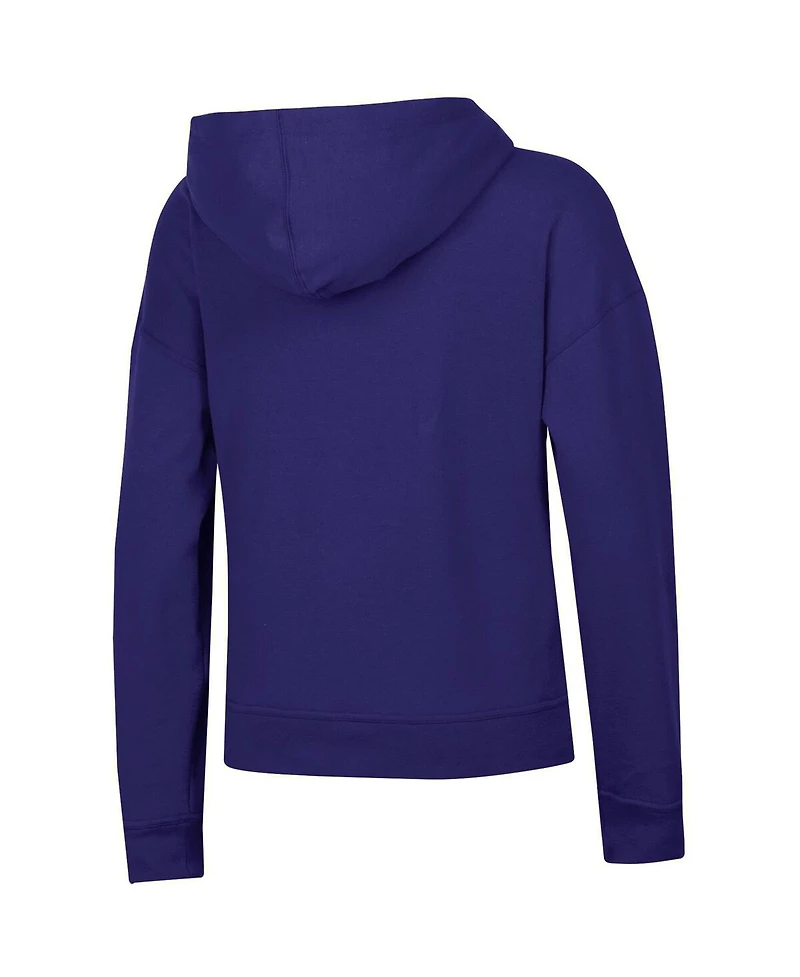 Champion Women's Purple Lsu Tigers Powerblend Fleece Hoodie