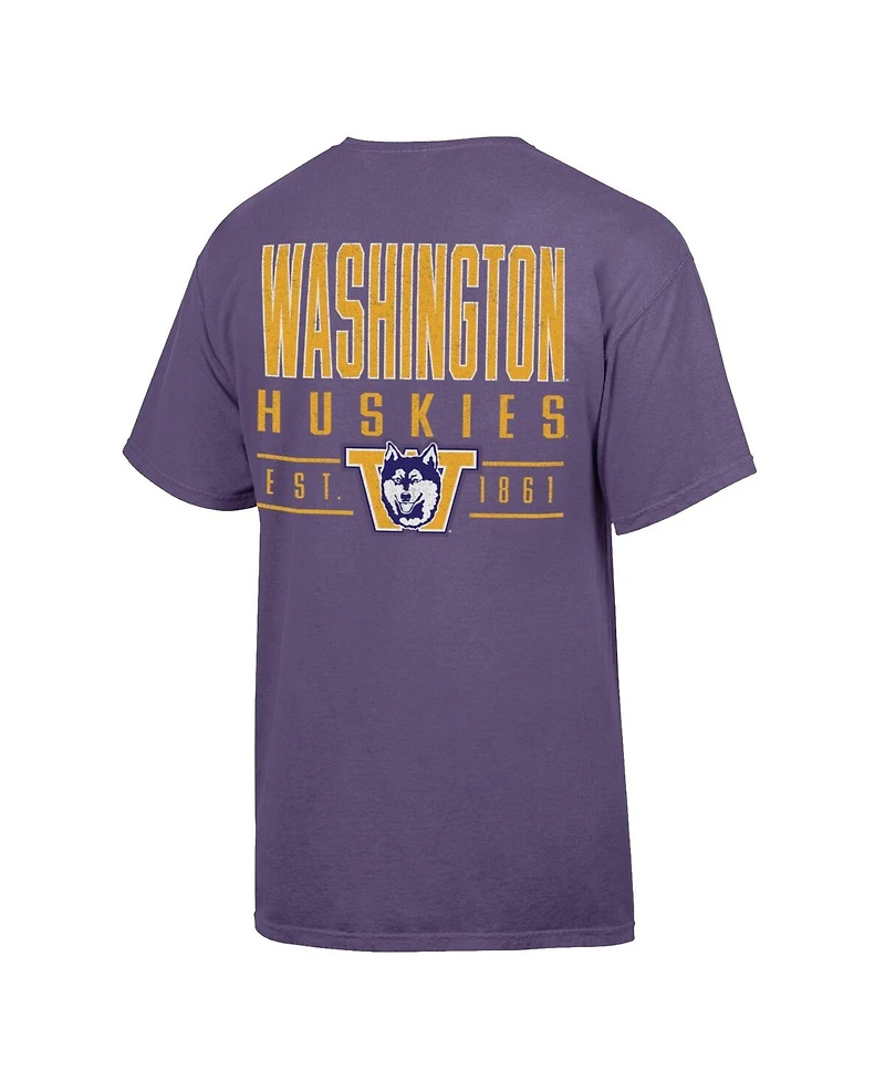 Comfortwash Men's Purple Washington Huskies Big Name T-Shirt
