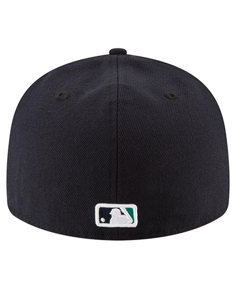 New Era Men's Navy Seattle Mariners Number Retirement Low Profile 59FIFTY Fitted Hat