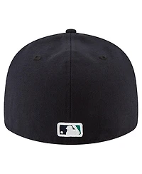 New Era Men's Navy Seattle Mariners Number Retirement Low Profile 59FIFTY Fitted Hat