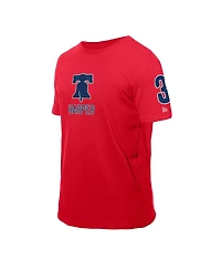 New Era Men's Bryce Harper Red Philadelphia Phillies Design Lab Name Number T-Shirt