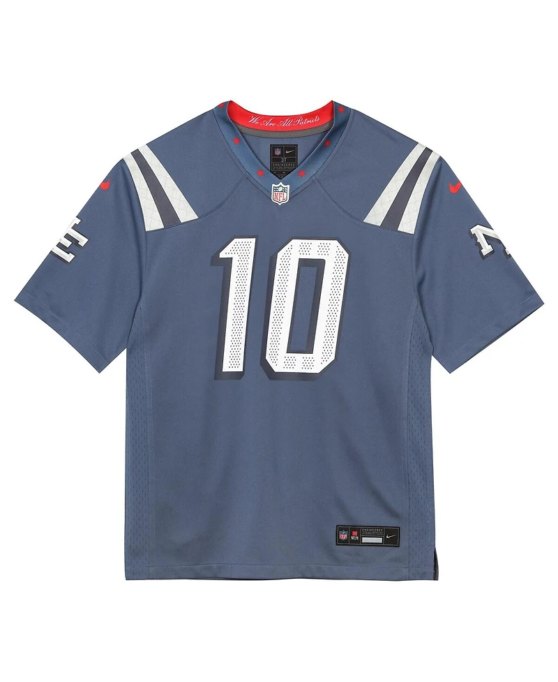 Nike Preschool Drake Maye Storm Blue New England Patriots 2025 Rivalries Collection Game Jersey