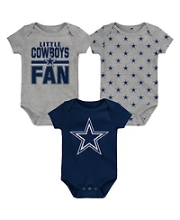 Outerstuff Newborn 3-Piece Dallas Cowboys Little Tike Bodysuit Set