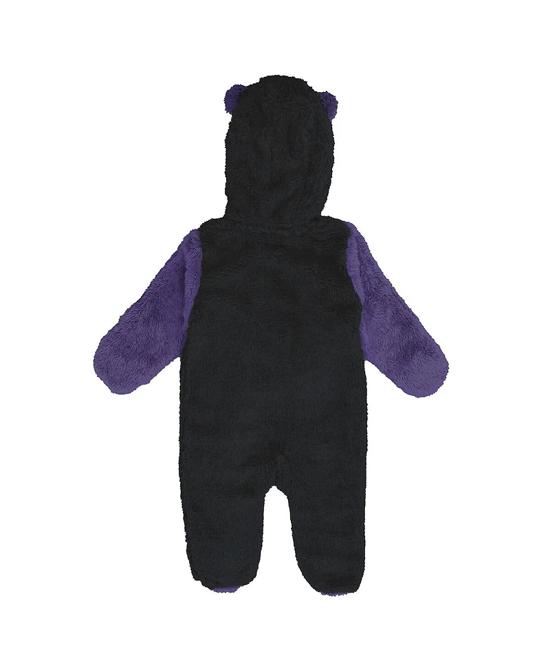 Outerstuff Baby Boys and Girls Newborn Black Sacramento Kings Stay Napping Fleece Bunting Full-Zip Sleeper