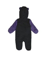 Outerstuff Baby Boys and Girls Newborn Black Sacramento Kings Stay Napping Fleece Bunting Full-Zip Sleeper