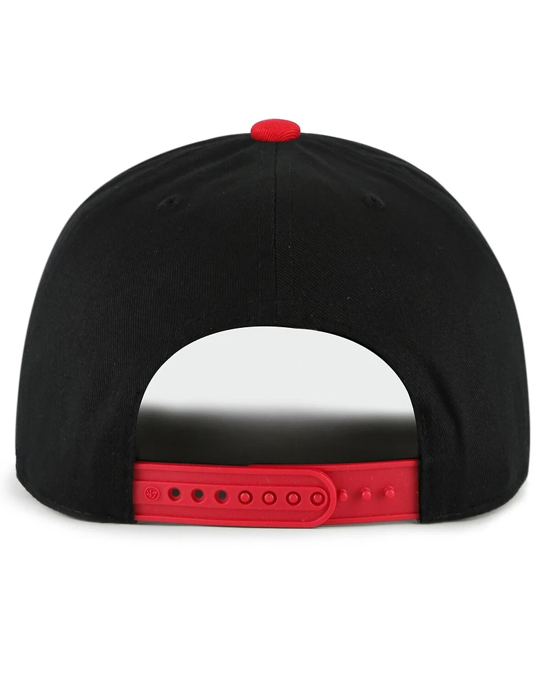 '47 Brand Men's Black/Red Atlanta Falcons Sundays Sure Shot Hitch Two-Tone Adjustable Hat