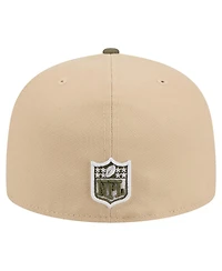 New Era Men's Light Beige/Olive Minnesota Vikings Color Pack A-Frame 59FIFTY Fitted Hat