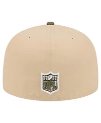 New Era Men's Beige/Olive Pittsburgh Steelers Color Pack A-Frame 59FIFTY Fitted Hat