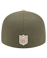 New Era Men's Light Beige/Olive Denver Broncos Color Pack Split Panel 59FIFTY Fitted Hat