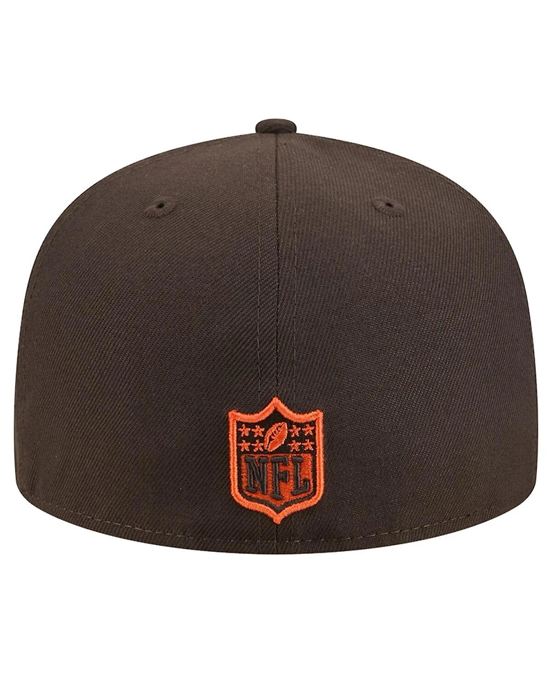 New Era Men's Brown Cleveland Browns Tri-Hit 59FIFTY Fitted Hat