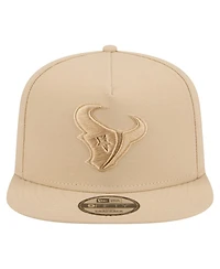 New Era Men's Light Beige Houston Texans Color Pack A-Frame 9FIFTY Snapback Hat