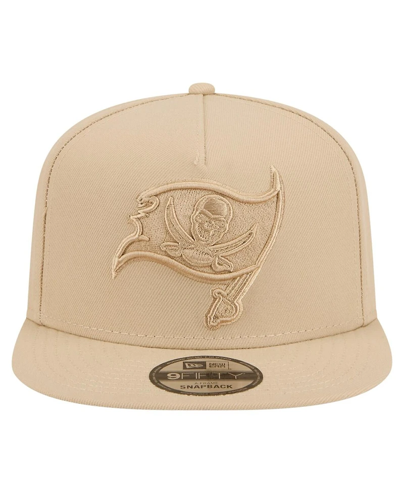 New Era Men's Light Beige Tampa Bay Buccaneers Color Pack A-Frame 9FIFTY Snapback Hat