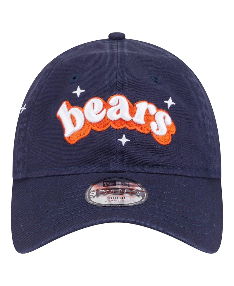 New Era Big Girls Navy Chicago Bears Cheer 9TWENTY Adjustable Hat