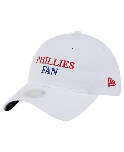 New Era Women's White Philadelphia Phillies Team Fan 9TWENTY Adjustable Hat