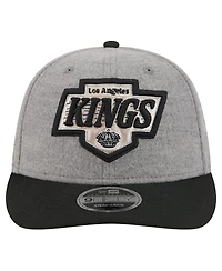 New Era Men's Gray/Black Los Angeles Kings Wool Pin Low Profile 9FIFTY Snapback Hat