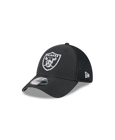 New Era Men's Black Las Vegas Raiders Outline 39THIRTY Flex Hat