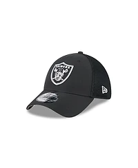 New Era Men's Black Las Vegas Raiders Outline 39THIRTY Flex Hat