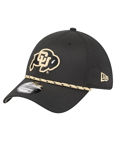 New Era Men's Black Colorado Buffaloes Rope 39THIRTY Flex Hat