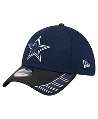 New Era Men's Navy/Black Dallas Cowboys Visor Hit 39THIRTY Flex Hat