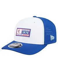 New Era Men's White/Royal Chicago Cubs Established Patch 9SEVENTY Adjustable Hat