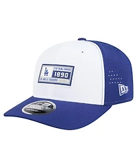 New Era Men's White/Royal Los Angeles Dodgers Established Patch 9SEVENTY Adjustable Hat