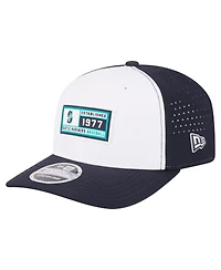 New Era Men's White/Navy Seattle Mariners Established Patch 9SEVENTY Adjustable Hat