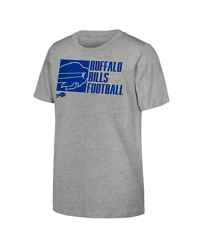 Outerstuff Big Boys and Girls Heather Gray Buffalo Bills Post Game T-Shirt