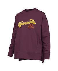 Pressbox Women's Maroon Minnesota Golden Gophers Bonanza Chenille Harper Script Sweatshirt