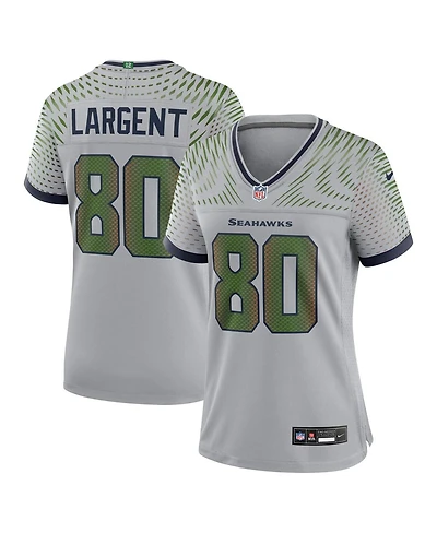 Nike Women's Steve Largent Wolf Gray Seattle Seahawks 2025 Rivalries Collection Retired Game Jersey