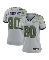Nike Women's Steve Largent Wolf Gray Seattle Seahawks 2025 Rivalries Collection Retired Game Jersey