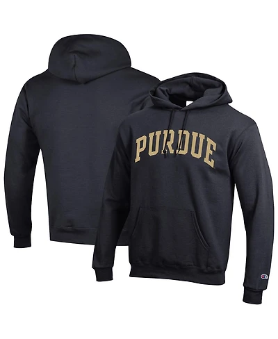 Champion Men's Black Purdue Boilermakers Basic Arch Fleece Pullover Hoodie