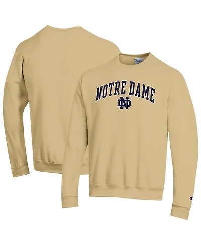 Champion Men's Gold Notre Dame Fighting Irish Arch Over Logo Pullover Sweatshirt