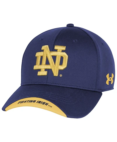 Under Armour Men's Navy Notre Dame Fighting Irish Sideline Blitzing Accent Adjustable Hat