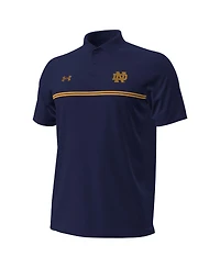 Under Armour Men's Navy Notre Dame Fighting Irish Performance Drive Chest Stripe Polo Shirt