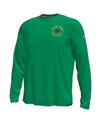 Under Armour Men's Kelly Green Notre Dame Fighting Irish Sideline Knockout Long-Sleeve T-Shirt