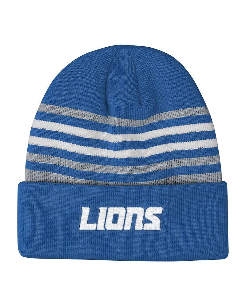 Outerstuff Big Boys and Girls Blue Detroit Lions Essentials Cuffed Knit Hat