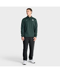 Nike Men's Green Michigan State Spartans 2025 Coaches Premium Dri-fit Half-Zip Pullover Hoodie