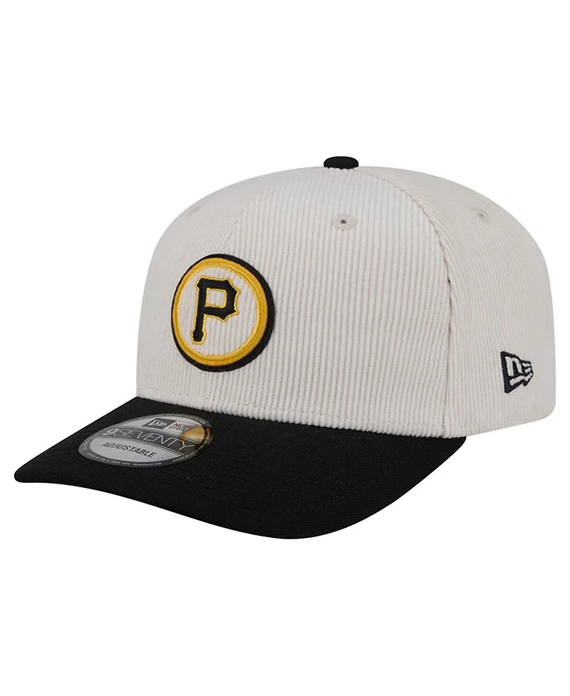 New Era Men's Cream/Black Pittsburgh Pirates Loyal 9SEVENTY Adjustable Hat