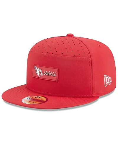 New Era Men's Cardinal Arizona Cardinals 2025 Sideline Split Panel 9FIFTY Snapback Hat