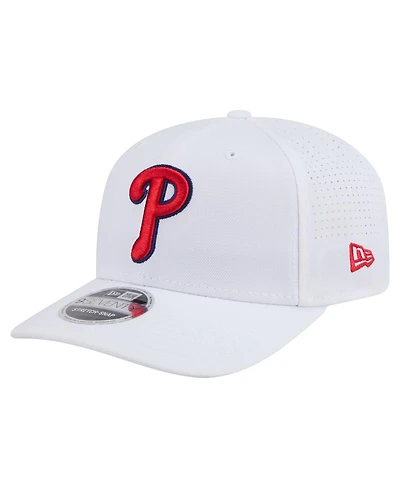 New Era Men's White Philadelphia Phillies Coolera 9SEVENTY Adjustable Hat
