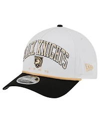New Era Men's White/Black Army Black Knights Arch Two-Tone Rope 9FORTY A-Frame M-Crown Adjustable Hat