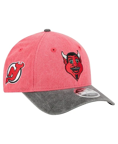 New Era Men's Red/Black New Jersey Devils Mascot 2-Tone 9FORTY Adjustable Hat