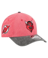 New Era Men's Red/Black New Jersey Devils Mascot 2-Tone 9FORTY Adjustable Hat