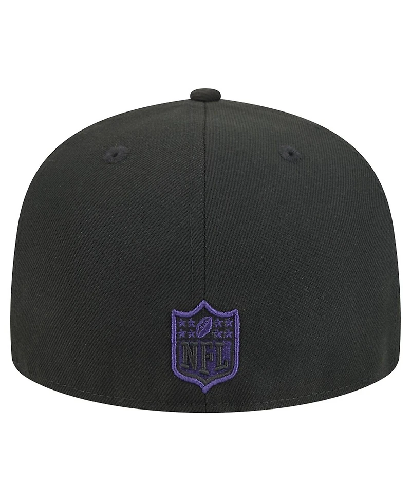 New Era Men's Black/Purple Baltimore Ravens Break 59FIFTY Fitted Hat