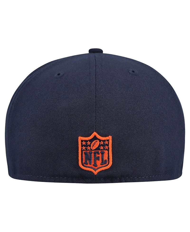 New Era Men's Navy/Orange Chicago Bears Break 59FIFTY Fitted Hat