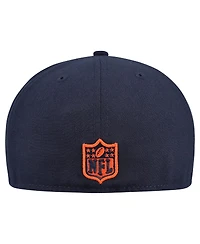 New Era Men's Navy/Orange Chicago Bears Break 59FIFTY Fitted Hat